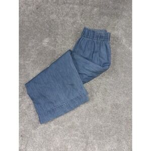 Madewell Chambray Huston Pull-On Crop Pants. Size: Xxs